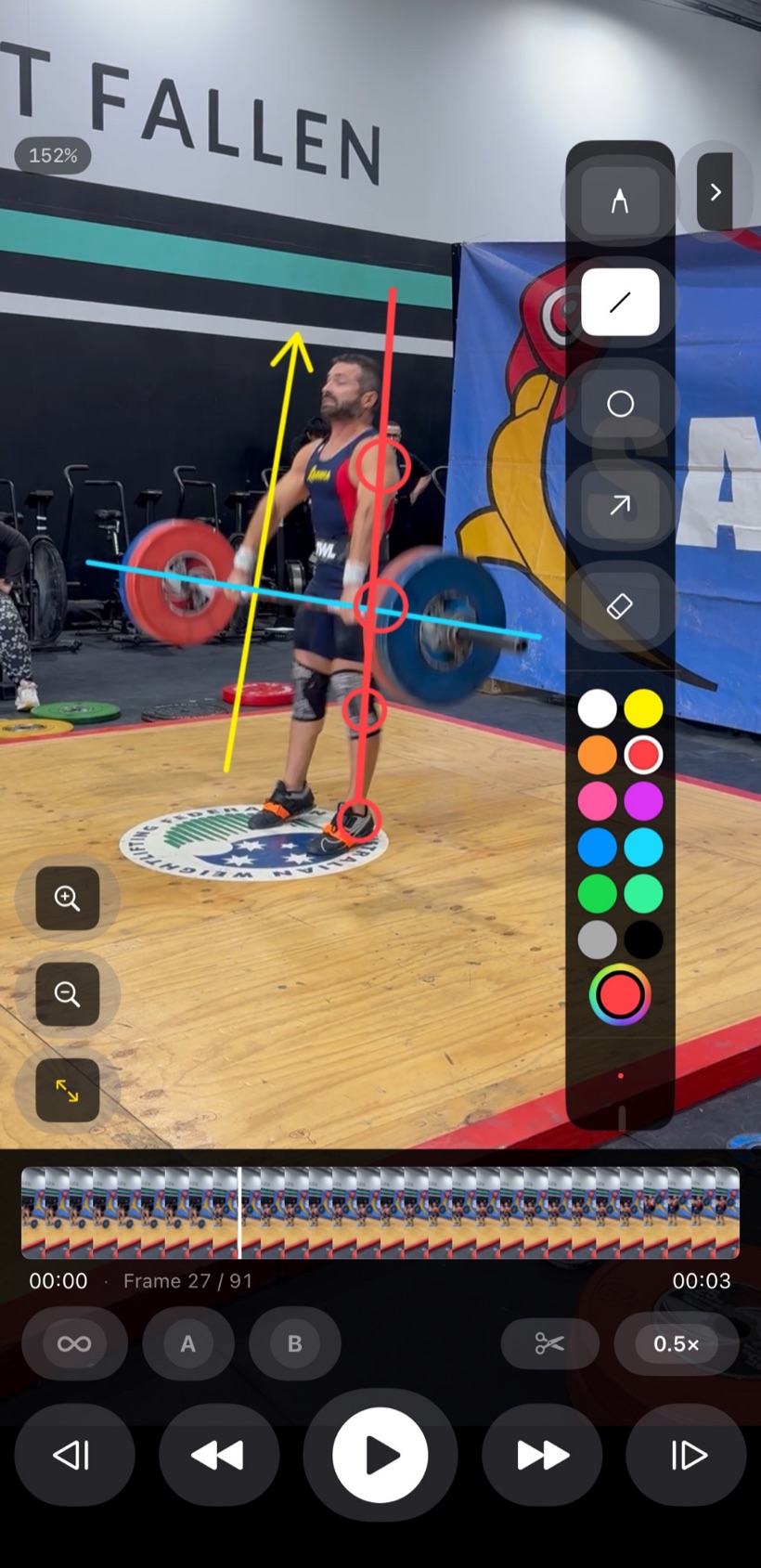 Personal Video Analysis in the LOT Training app